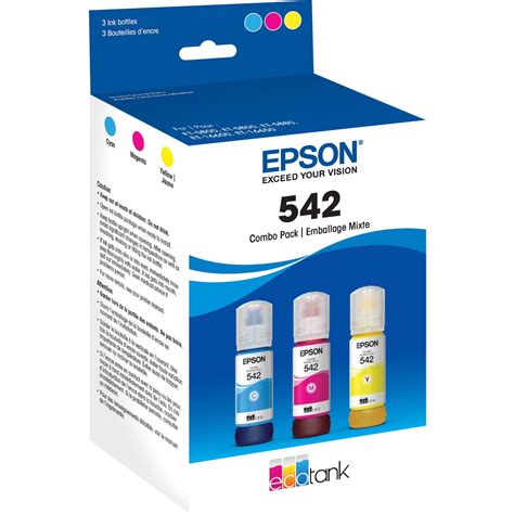 Epson (T542) EcoTank Pro ET-5800, ET-5850, ET-5880, ET-16600, ET-16650 Dye Color Combo Ink ...