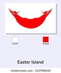 Vector Illustration Easter Island Flag Isolated Stock Vector (Royalty Free) 2137900545 ...