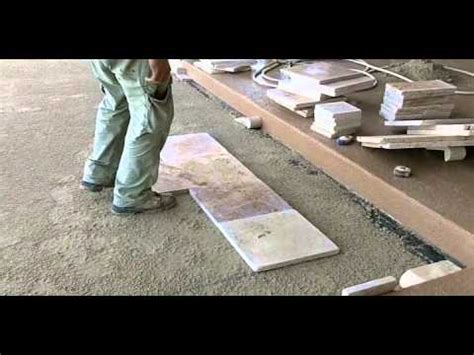 Travertine Paver Pool Deck Installation - Part 1 - YouTube