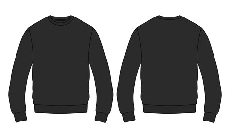 Black Sweatshirt Template Back