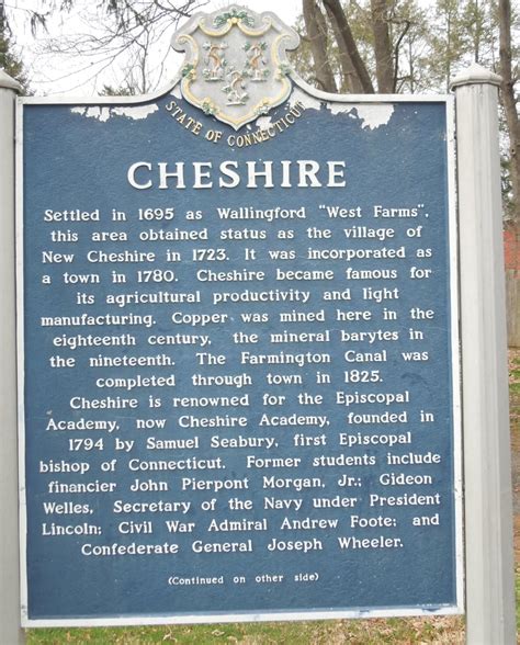 Cheshire Historical Marker - Landmarks & Historical Buildings - 43 Church Dr - Cheshire, CT ...