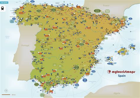 Tourist map of SPAIN - mytouristmaps.com | Tourist map, Travel and tourism, Map of spain