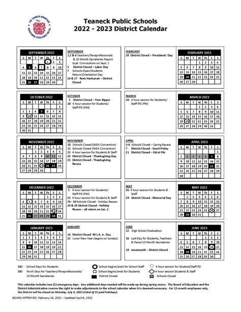 District Calendar