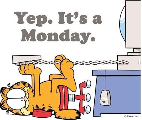 #morning #monday | Monday humor quotes, Monday humor, Garfield cartoon