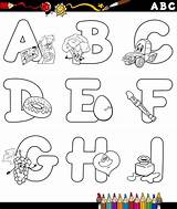 Cartoon Alphabet With Animals For coloring — Stock Vector © Izakowski  sketch template