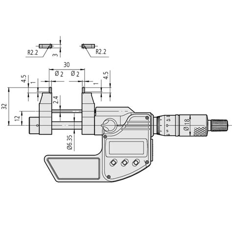 Mitutoyo 345-250-30 (0.001mm) Inside Digital Micrometer 5-30mm - DML