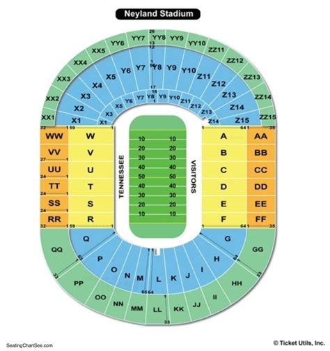 Neyland Stadium Seat Chart - Stadium Seating Chart