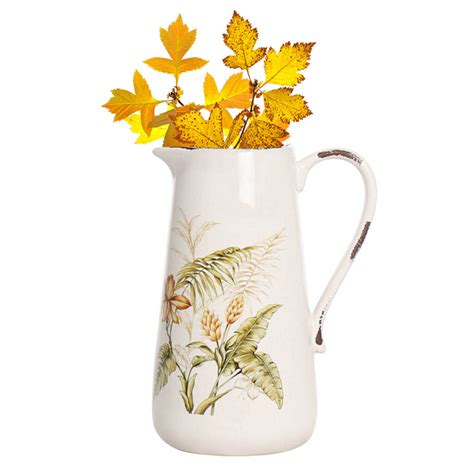 Tall Ivory Flower Jug Vase By Dibor | notonthehighstreet.com