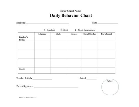 Free Printable Behavior Chart Templates [PDF, Word, Excel]