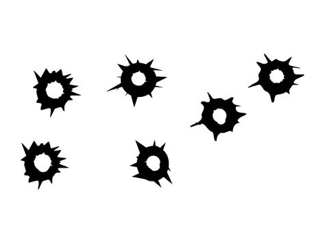 Bullet Holes SVG, Bullet Holes Clipart, Bullet Holes Files for Cricut ...