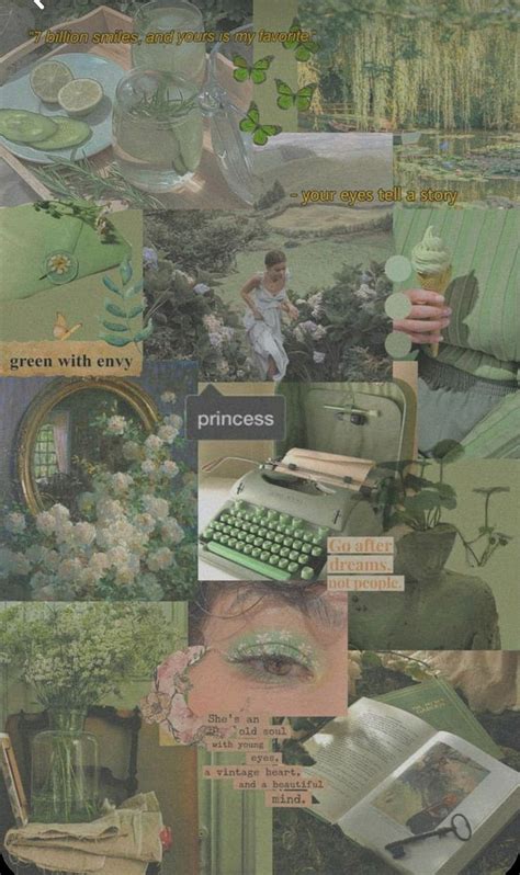 Desktop Wallpaper Sage Green Collage / Sage Green Collage Wallpapers Wallpaper Cave / Sage green ...