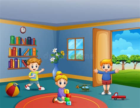 Children Playing Inside Stock Illustrations – 779 Children Playing ...