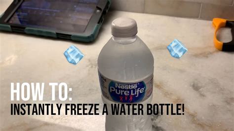 How to instantly freeze a water bottle - YouTube