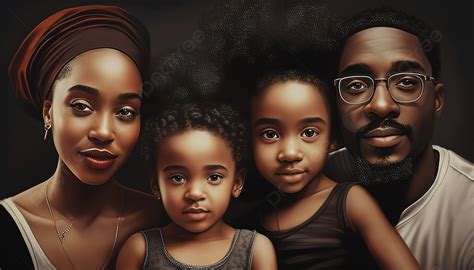 Portrait Of A Family With Black African Background, Picture Of Black Family, Black, Family ...