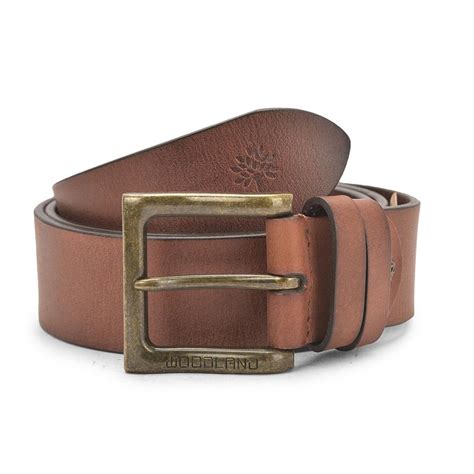 Tan leather belt - Woodland