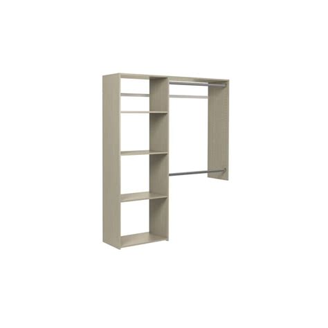 Closet Evolution 36 in. W - 60 in. W Rustic Grey Wood Closet System GR18 - The Home Depot