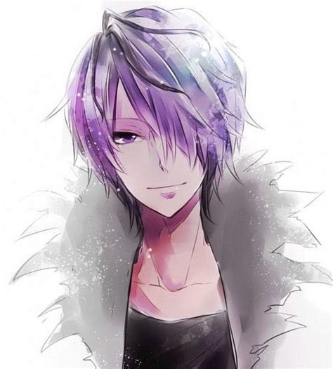 Anime Dude With Purple Hair - Goimages County