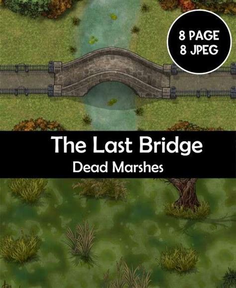 The last bridge and dead marshes map - owlschoolmaps | DriveThruRPG