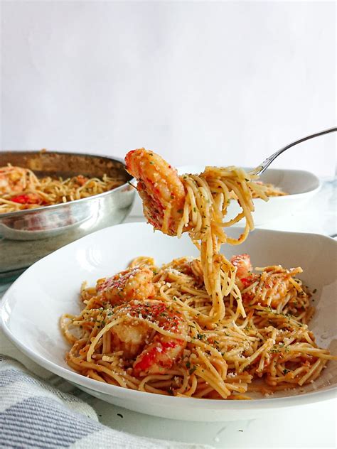 Angel hair pasta gets a delicious makeover with this shrimp pasta with red sauce! … in 2021 ...