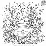 Wizards Cauldron Coloring Pages sketch template