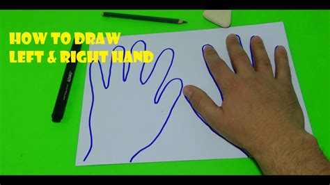 How to Draw a Right and Left Hand - YouTube