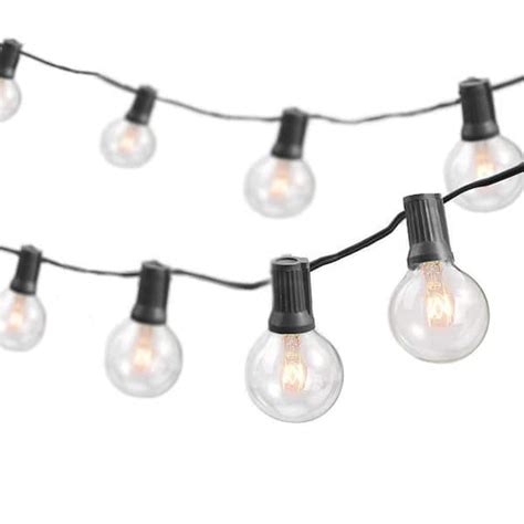 Newhouse Lighting Indoor/Outdoor 25 ft. Plug-in Globe Bulb Weatherproof Party String Lights with ...