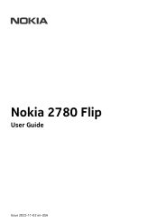 2780 Nokia Flip Phone Owners Manual