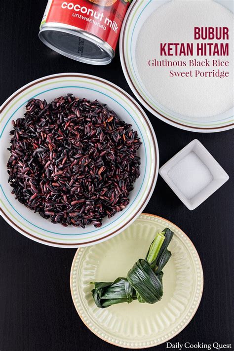 Bubur Ketan Hitam - Glutinous Black Rice Sweet Porridge | Recipe ...