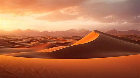 Premium AI Image | A photo of a vast desert with sand dunes intense ...