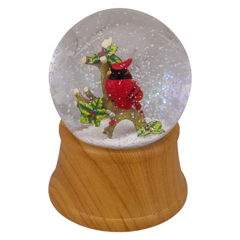 5" Red Cardinal on Branch Christmas Snow Globe - Walmart.com - Walmart.com