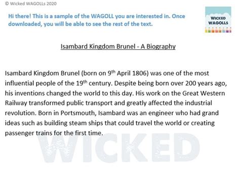 A Biography of Isambard Kingdom Brunel | Teaching Resources