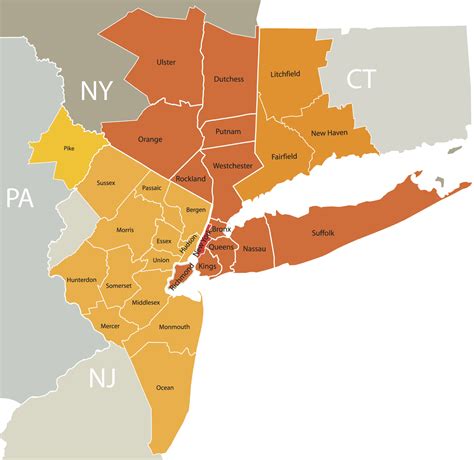 Der Großraum New York - mehr als 20 Mio. Menschen und Wirtschaftsleistung von über 1,6 ...