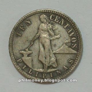 Philippine Money - Peso Coins and Banknotes: 10 Centavo Coin - Commonwealth