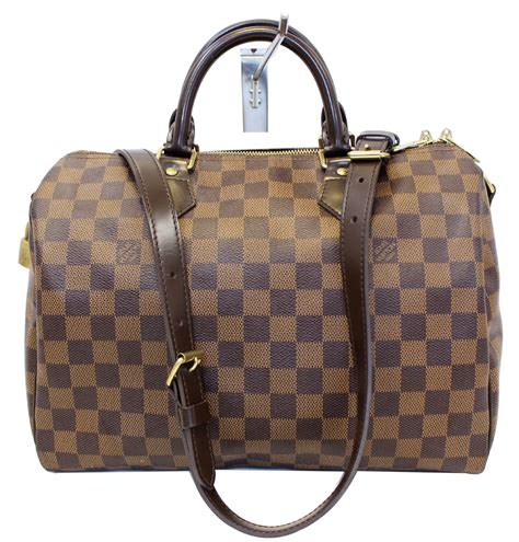 LOUIS VUITTON Damier Ebene Speedy 30 Bandouliere Shoulder Bag