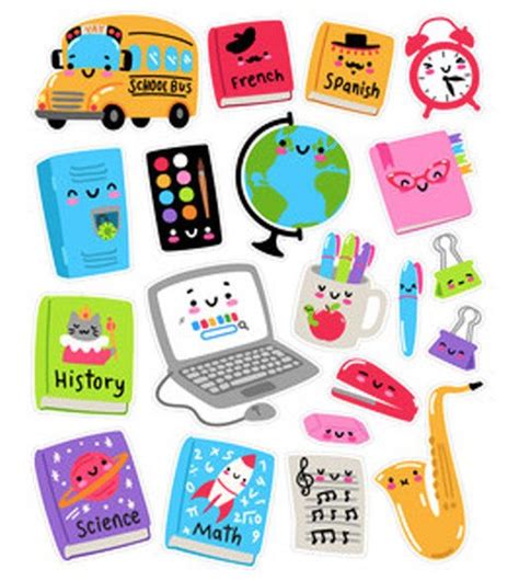 Kawaii School Stickers , , Kids , Reminders , Students , Teachers , Rewards , Journals ...