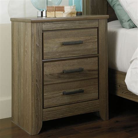 Zelen Two Drawer Nightstand Signature Design by Ashley Furniture ...