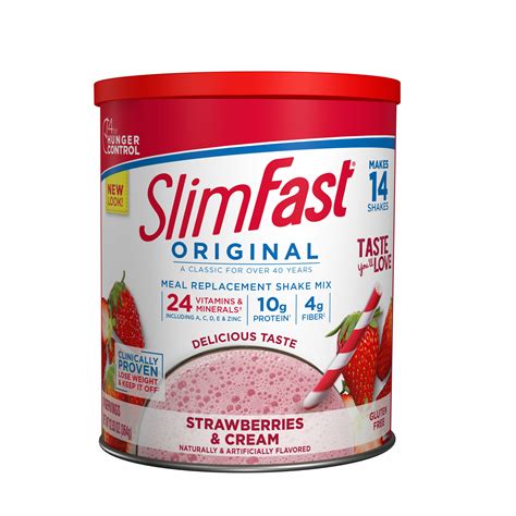 Slim Fast Protein Shake Mix Strawberry & Cream 12.83oz