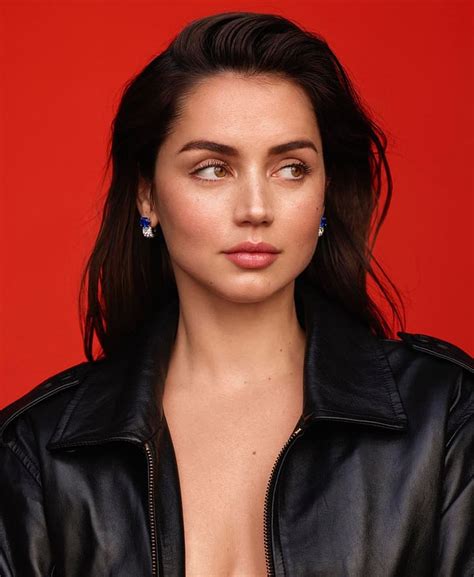 HD wallpaper: Ana de Armas, actress, brunette, red background | Wallpaper Flare