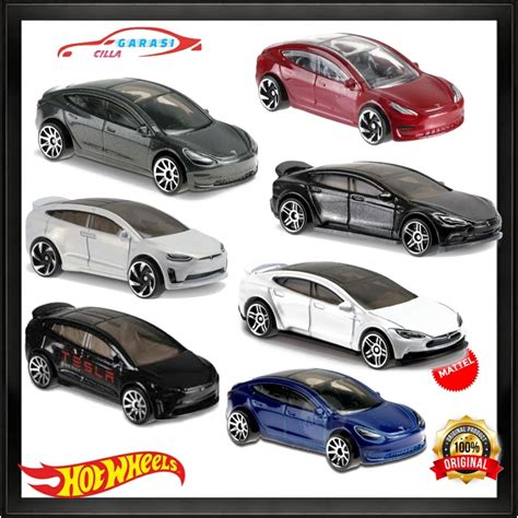 Hot Wheels Tesla Model X Diecast Energy Car Kereta Elektrik Grey Painted Model HW Metro Mainan ...