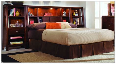 100+ King Size Bed Frame with Bookcase Headboard - Modern Contemporary ...