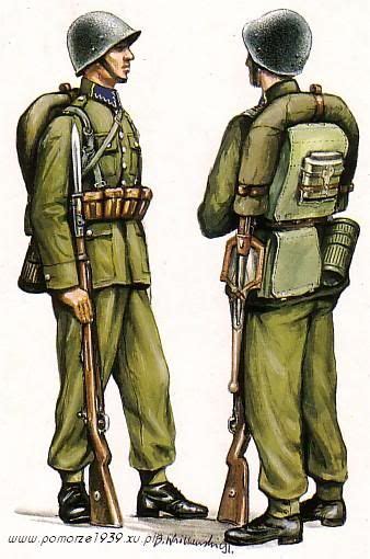 1936 Polish Army enlisted servicemen's field uniform. | 軍隊, 陸軍, 軍