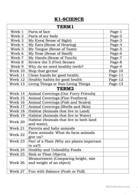 Physical Science Worksheets — excelguider.com