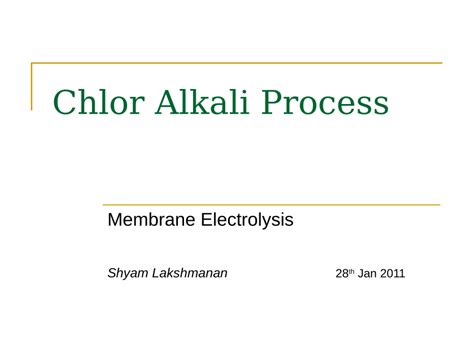 (PDF) Chlor Alkali Process-1