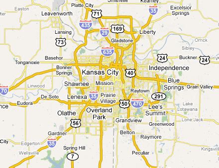 Map Of Kansas City Missouri - TravelsFinders.Com