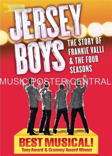 Jersey Boys Broadway Musical Poster - Etsy