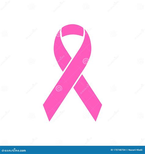 Pink Ribbon Icon. Breast Cancer. Vector Illustration. Isolated. Stock ...