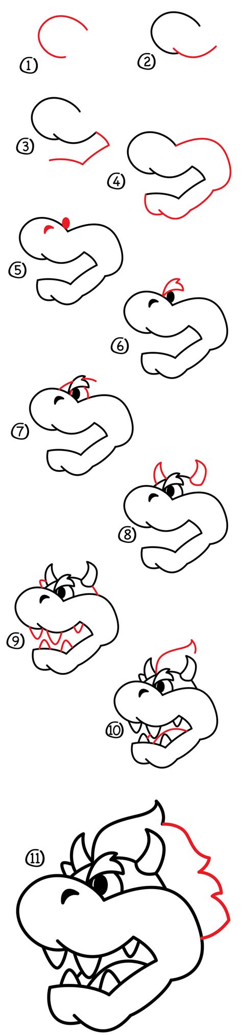 How To Draw Bowser - Art For Kids Hub