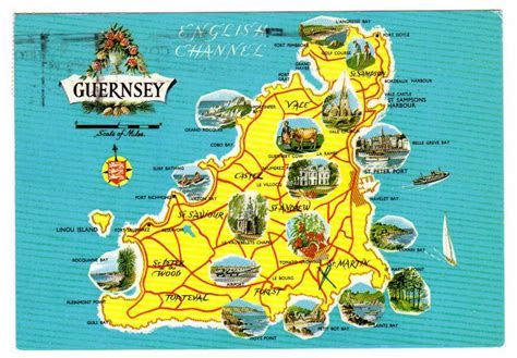 Detailed tourist illustrated map of Guernsey | Guernsey | Europe ...