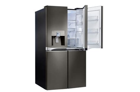 LG Black Stainless Steel 30 cu.ft. 4-Door French Door Refrigerator w ...