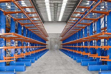 5-10 Feet Orange And Blue Industrial Storage Racks, Material Grade: SS ...